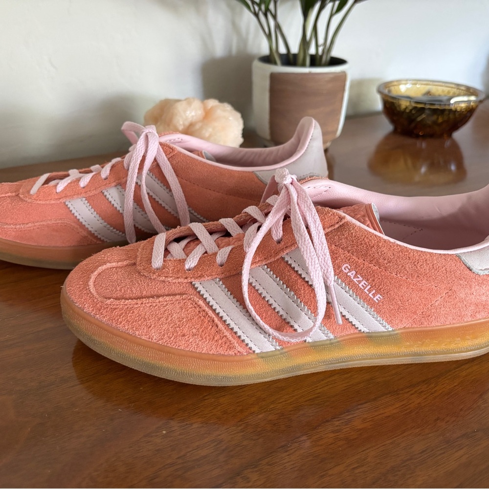 adidas Pink Suede Athletic Shoes